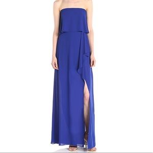 Bcbg MAXAZRIA Royal Blue gown strapless